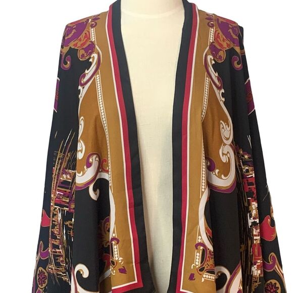 DKNY Sleeves Scarf Cozy Vest Multi-color XSmall Small - Picture 2 of 10